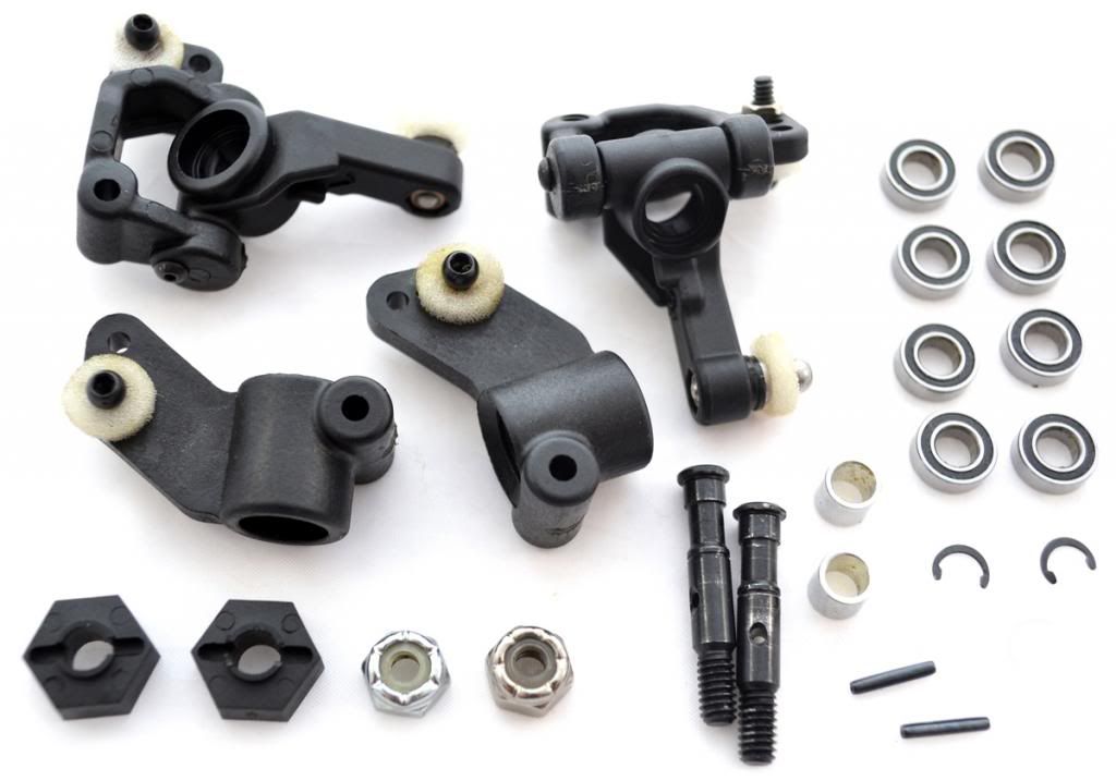 STEERING CASTER BLOCKS AXLES HUB CARRIER BEARING NUT Associated 1/10